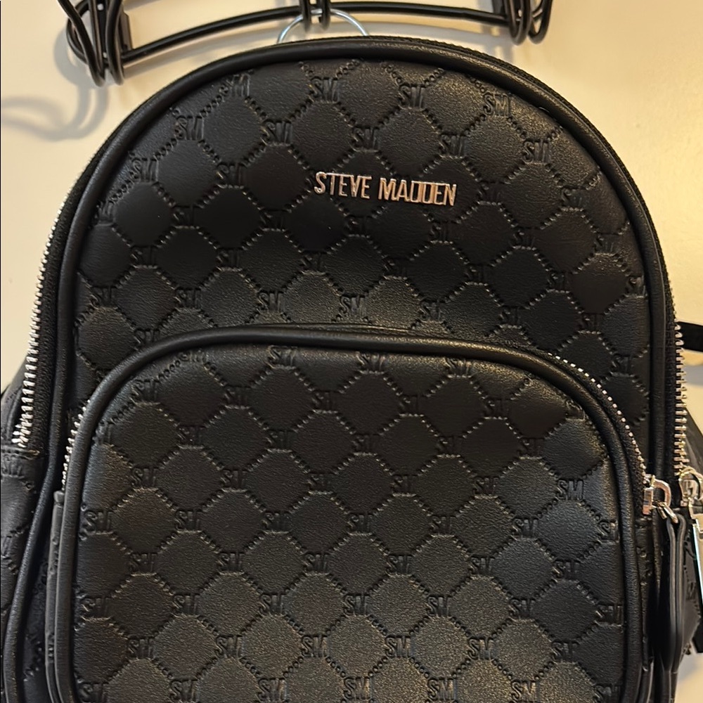 Steve Madden Black Patterned Backpack - image 3